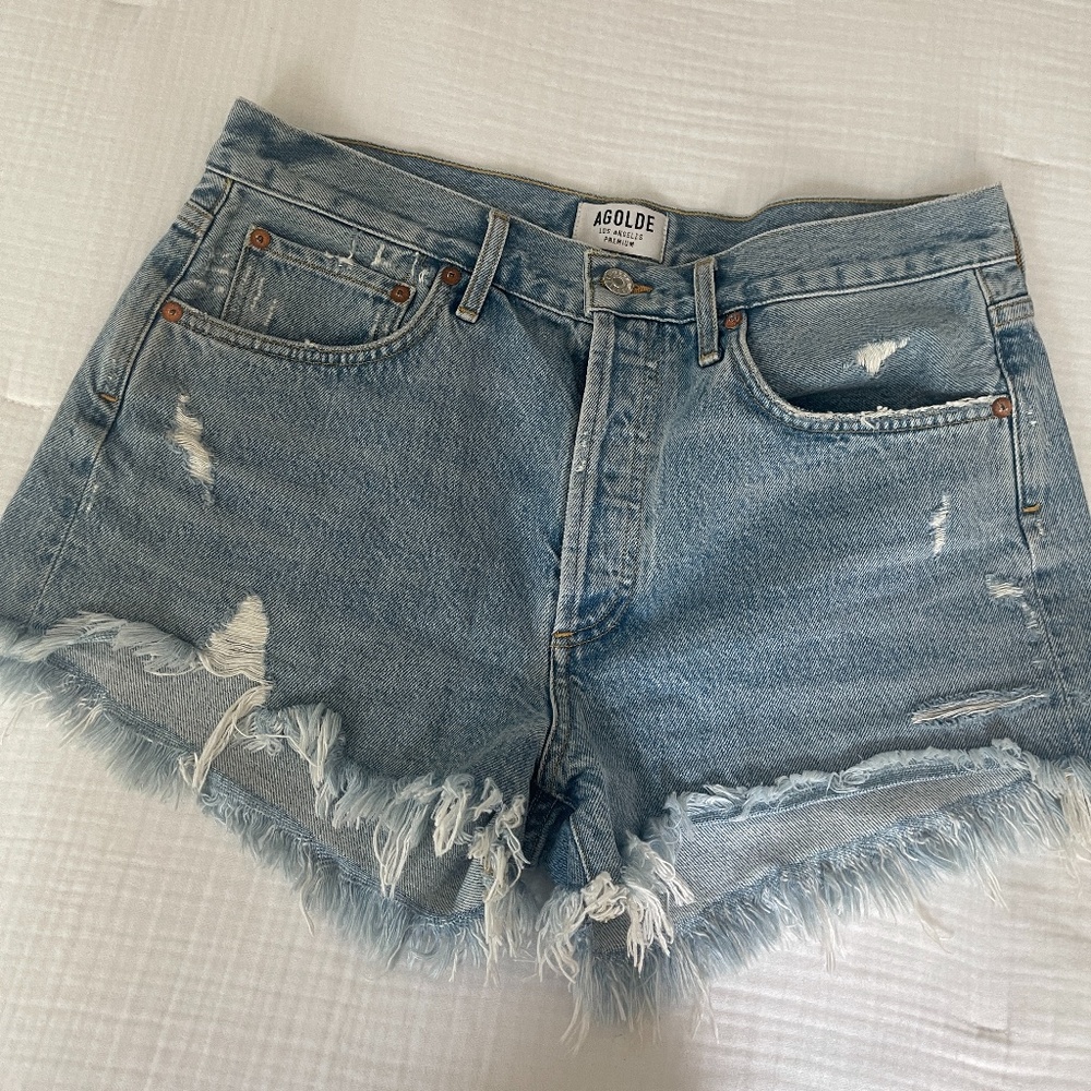 AGOLDE Parker Ultra High-Rise Denim Shorts